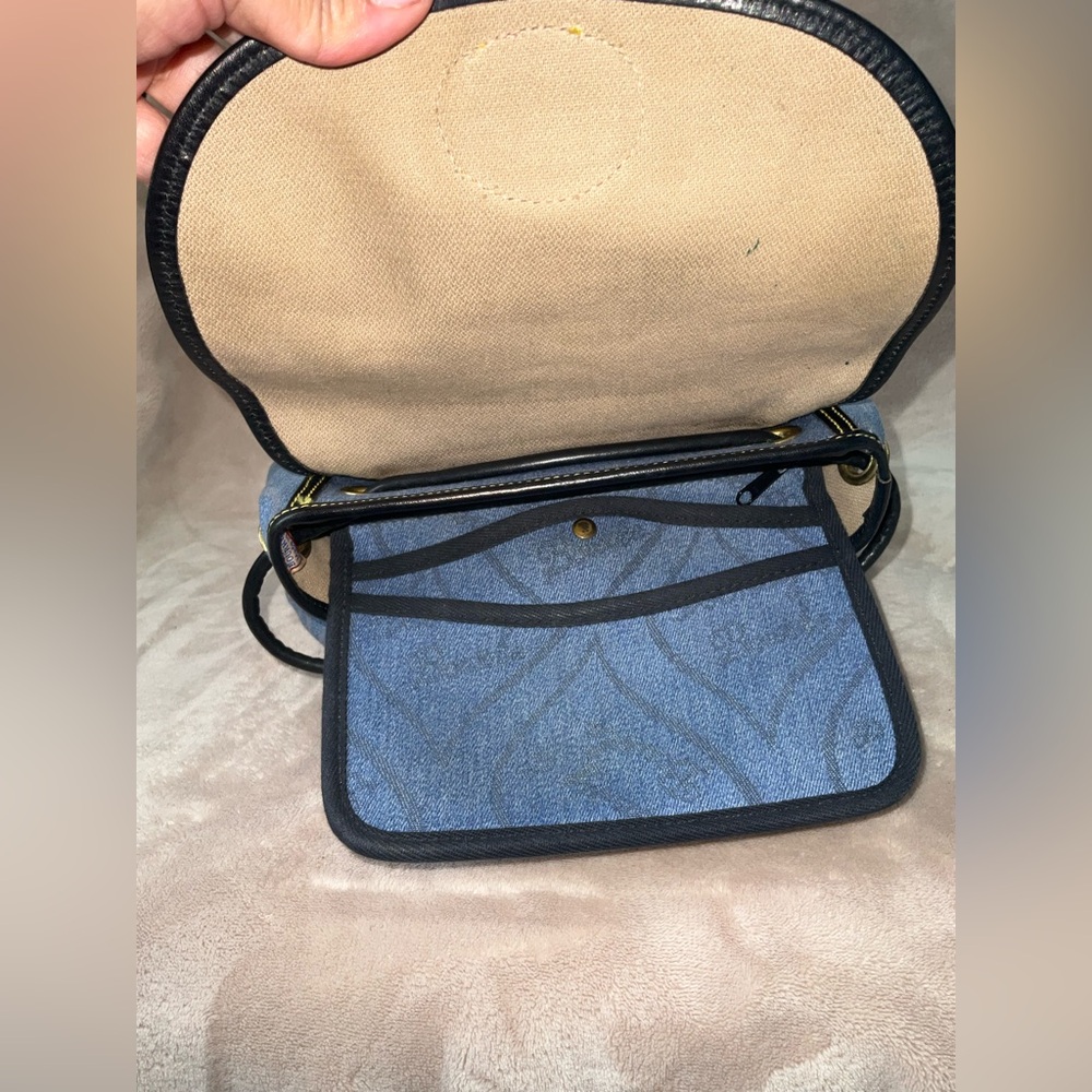Dooney & Bourke Vintage Canyon Backpack in blue denim. 10.5”x 9.25”x 4” - Picture 12 of 16
